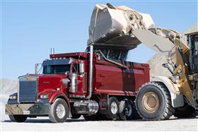 Penn/MD Quarry: A customer gets loaded with material at the crushing plant. 