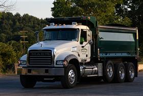 South Reading Asphalt: A Mack triaxle approaches the plant. 